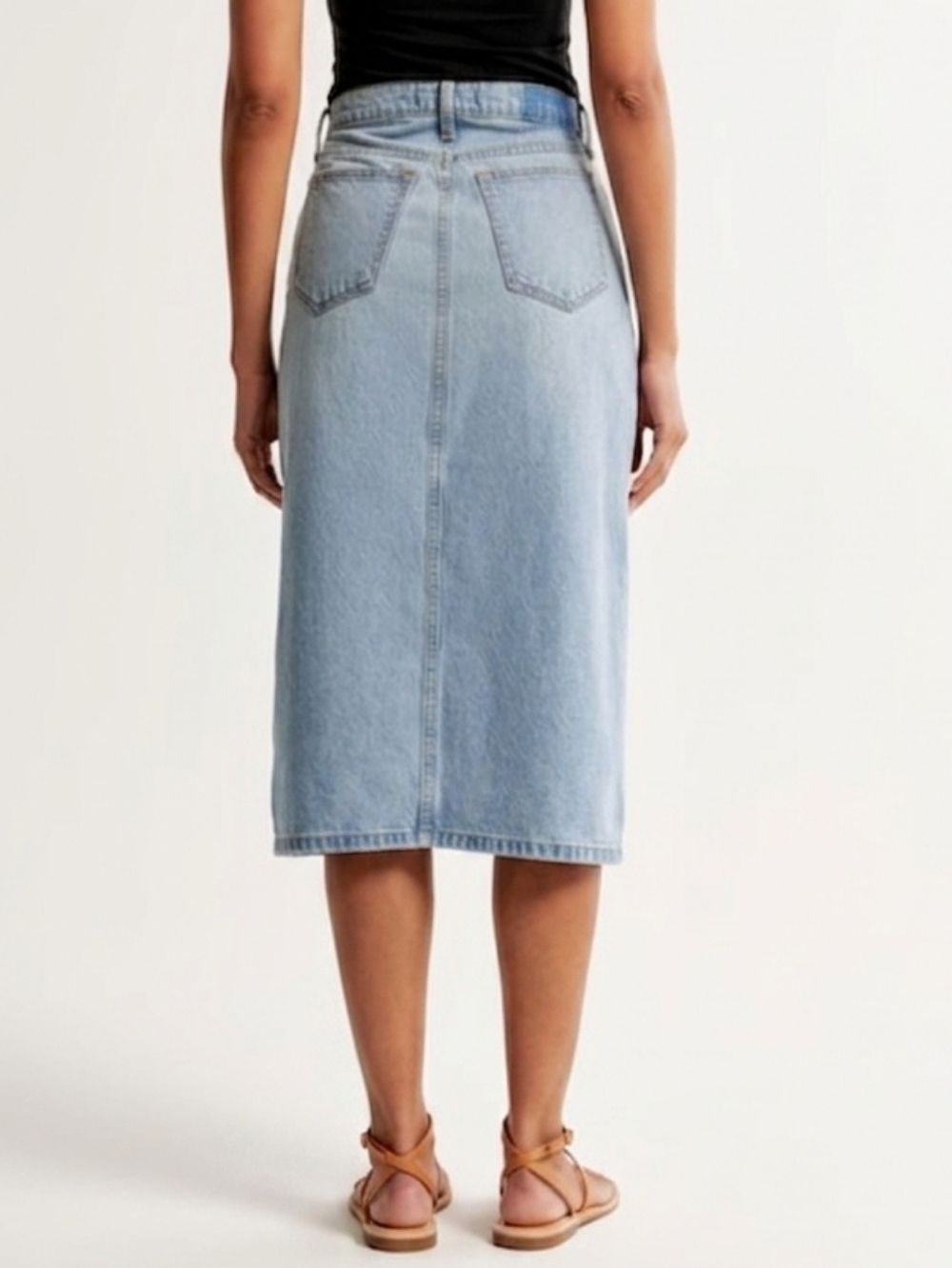 Abercrombie & Fitch Denim Midi Skirt size 31/12 Blue